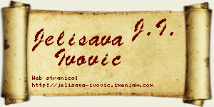 Jelisava Ivović vizit kartica